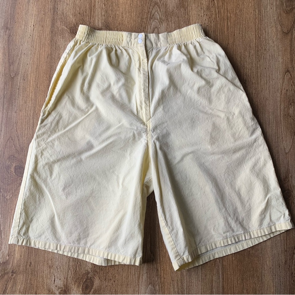 Vintage Adidas Bermuda Shorts 80s Yellow